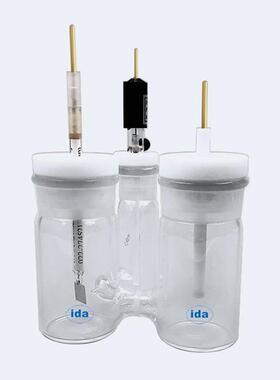 南北仪器 三口H型电解池CH2003(常规型)CH2003-T(带三通)玻璃池体
