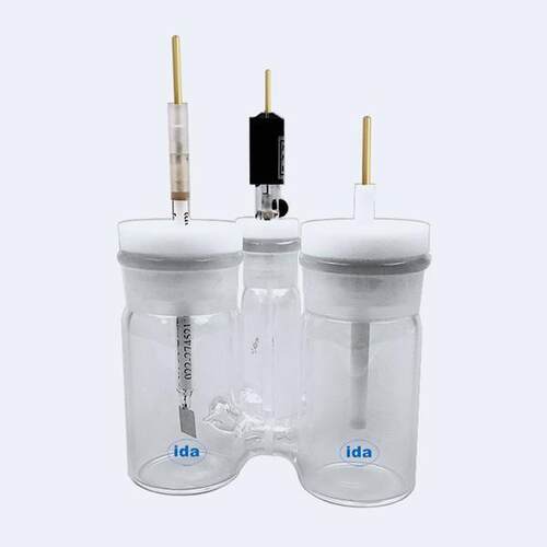南北仪器 三口H型电解池CH2003(常规型)CH2003-T(带三通)玻璃池体