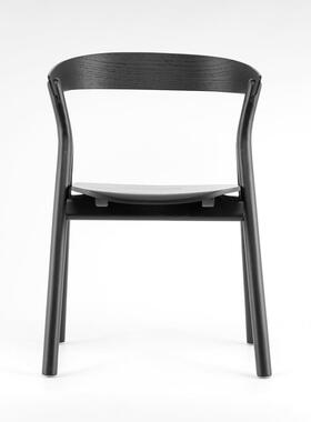 简约北欧实木白蜡木酒店靠背椅子餐椅家用书桌伊克西椅洽谈现代