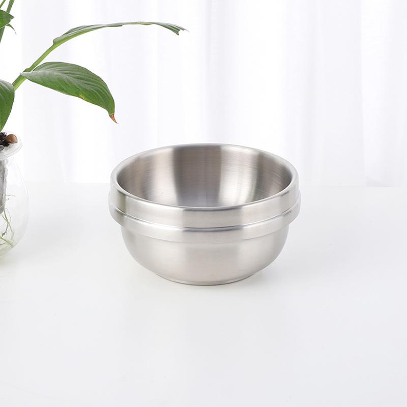 304不锈钢双层面碗 韩式加厚面汤隔热大碗 麻辣烫热汤拌饭碗