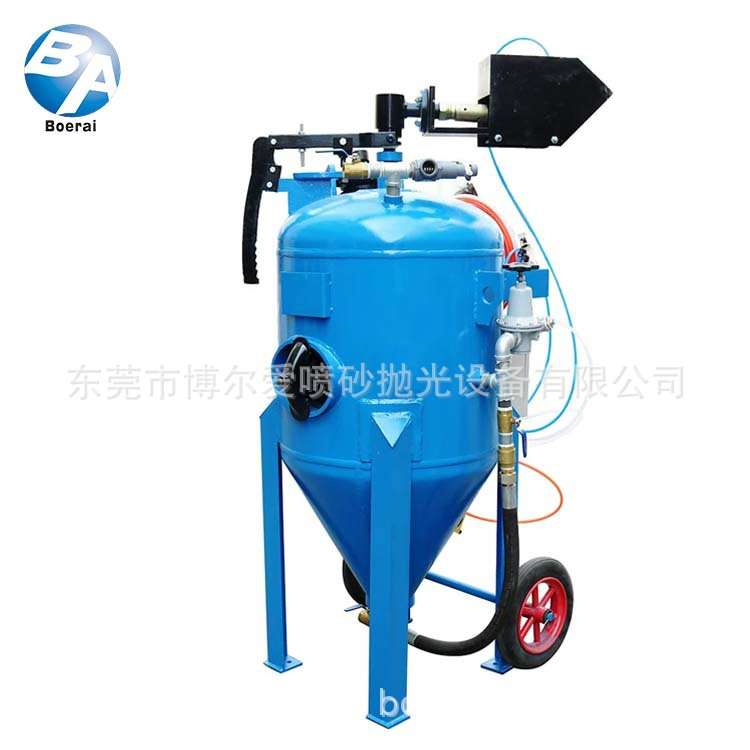 无尘液体喷砂机移动式便捷除锈除油漆除油污不锈钢管喷砂除