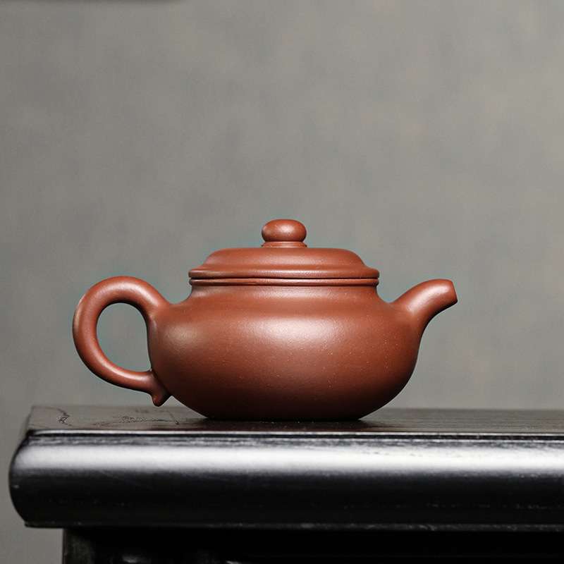 宜兴紫砂壶泡茶壶单壶半手工原矿紫泥底槽青仿古莲子精致传统茶壶
