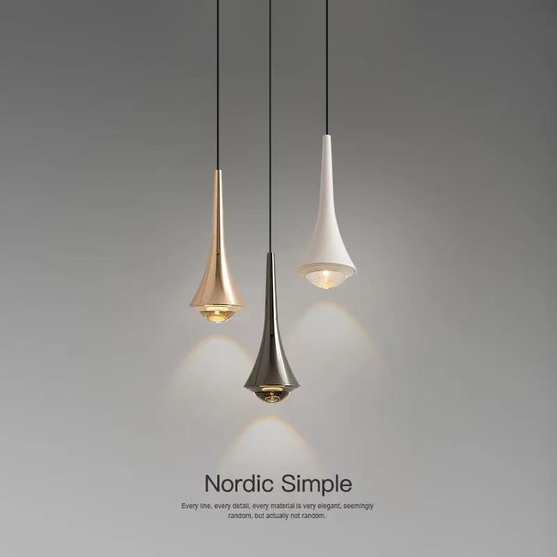 卧室现代简约创意个性触摸开关调光吊灯餐厅吧台可升降吊线灯图片