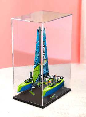 LEGO 42105 漂浮双体船机械组积木亚克力展示防尘盒透明防尘罩