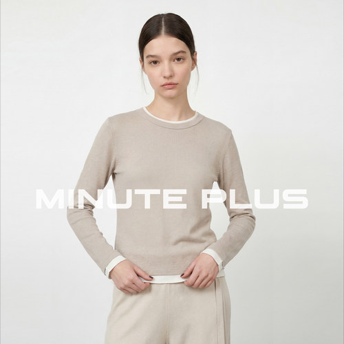 MinutePlus云肤假两件撞色修身亲肤打底衫MP63TL08