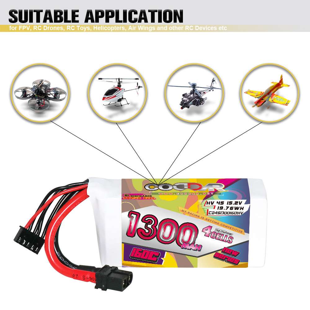 鹰氪CODDAR 1300MAH 4S 15.2V 160C星环3.5寸化骨龙怪象高压电池