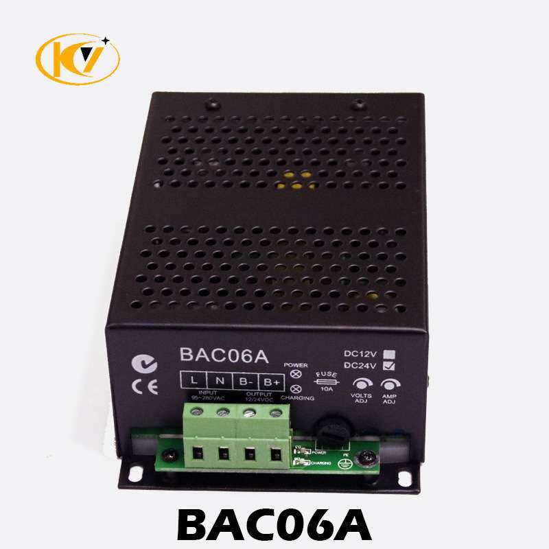 BAC06A柴油发电机组铅酸蓄电池充电器12V24V开关型电瓶浮充充电器
