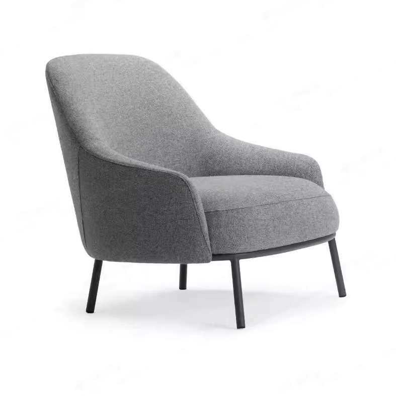 北欧轻奢现代设计师单人沙发咖啡厅西餐厅尺寸图美式休闲沙发椅子