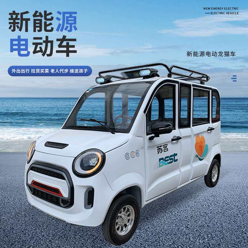 新能源电动四轮车家用小型油电两用女士成年人老头乐代步电瓶轿车