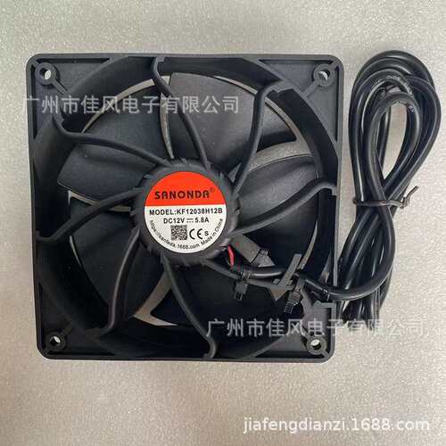 暴力风扇12038散热扇大风量12V 5.8A滚珠风扇机箱服务器风扇