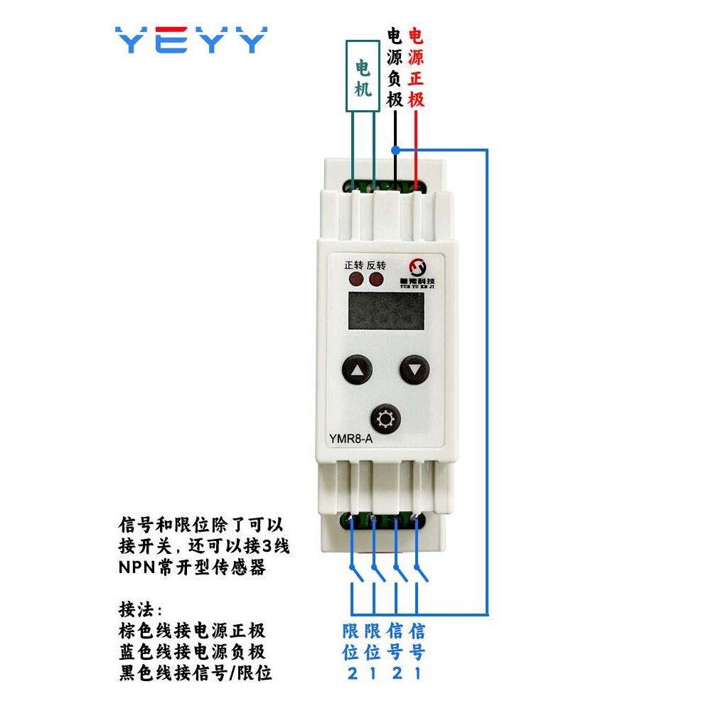 直流电机正反转控制器直流推杆带限位堵转保护可调速控制器12V24V