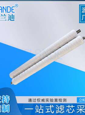 PP丙纶线缠绕式滤芯 过滤颗粒1-100微米过滤 线绕滤芯不锈钢接口