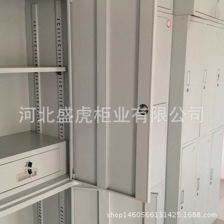 办公室文件柜带锁铁皮柜子移动收纳柜抽屉柜偏三斗文件柜资料柜