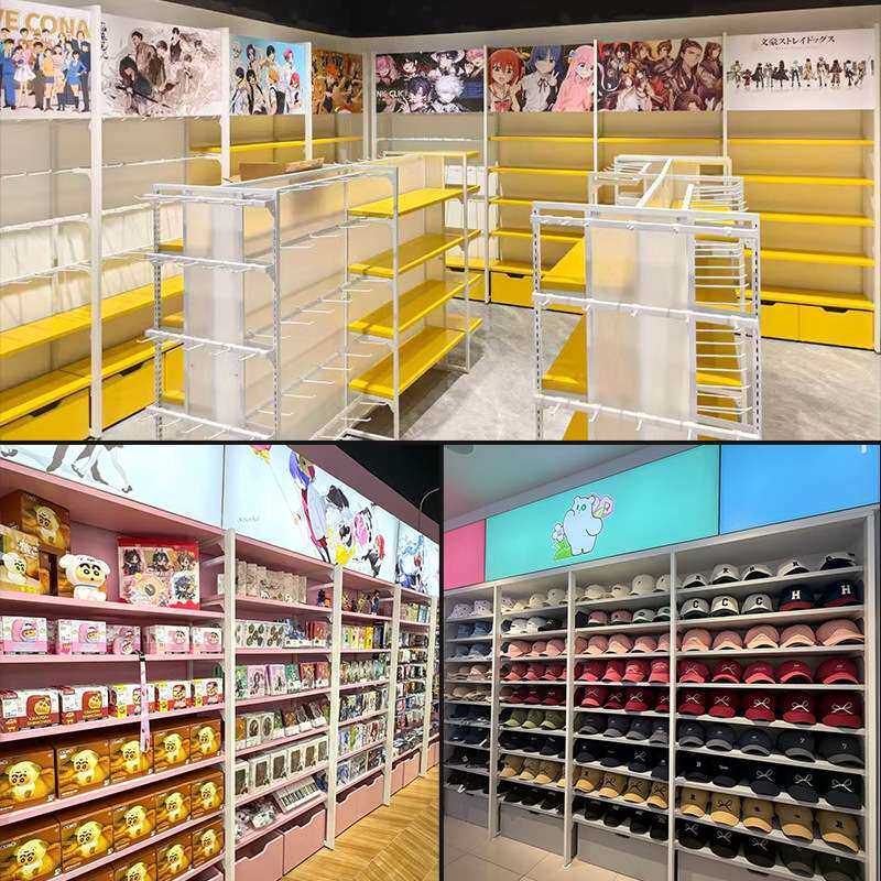 名创货架精品饰品店谷子吧唧文创店展示柜宠物店两元店优品展示架
