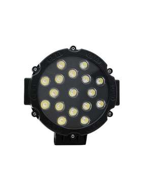 7寸51W红色黑色高聚亮卡车灯 LED圆形工作灯 LED工程车灯 检修灯