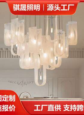 2025法式吊灯欧式客厅灯奶油风大气别墅大厅主灯意式轻奢灯led
