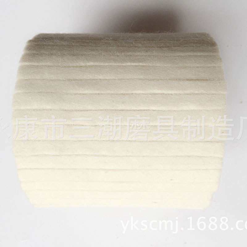 厂家供应十字芯羊毛拉丝轮 珠宝金属镜面抛光轮 进口羊毛纤维轮
