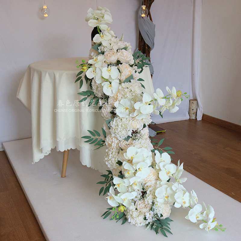 新款北欧轻奢花排 花客厅餐桌假花摆设婚礼橱窗酒店花惟妙园林AL