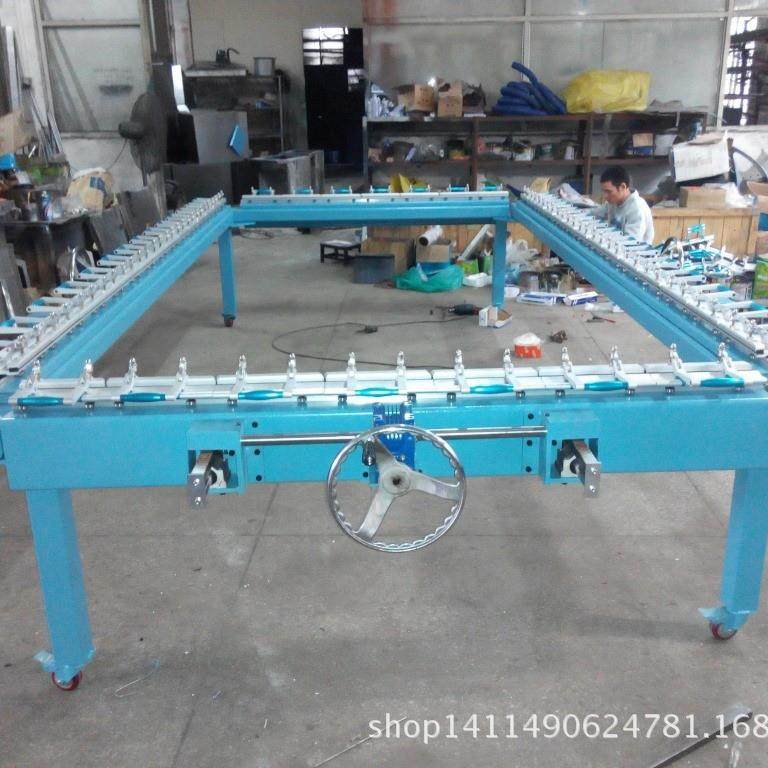 绷网机大型机械式涡轮蜗杆绷网机双铝夹头绷网机气动拉网机,机械设备,印刷设备,淘宝优惠券,粉丝福利购,淘宝优惠卷