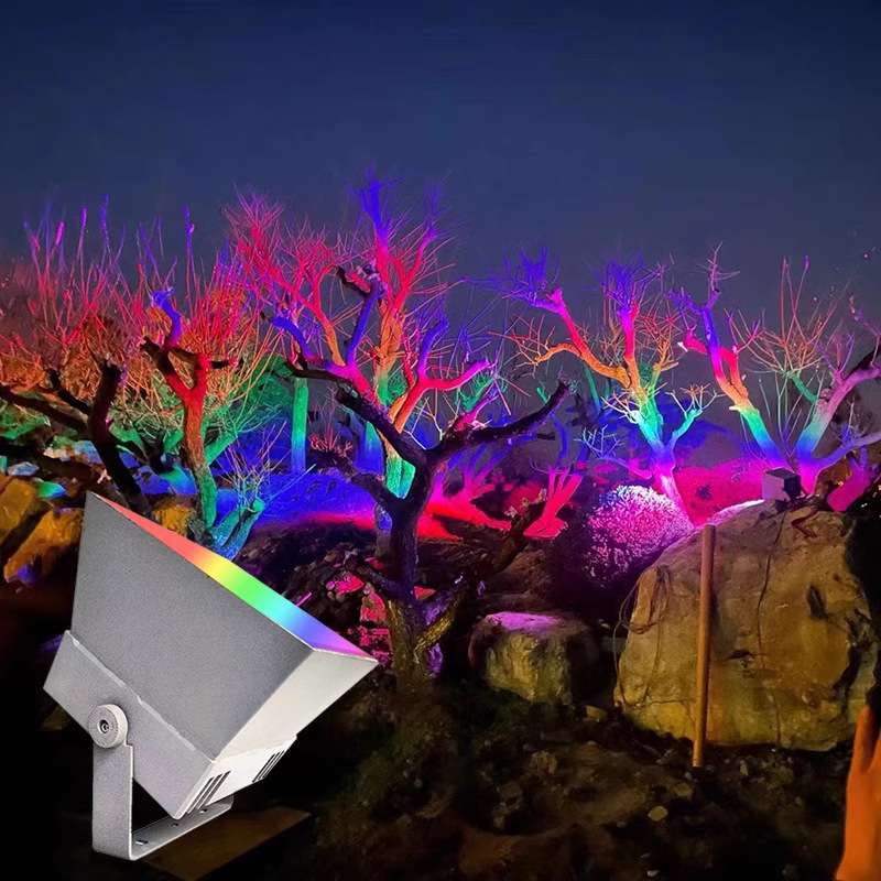 LED七彩染色灯户外彩虹投光灯景区氛围照树灯景观灯庭户外灯泛光
