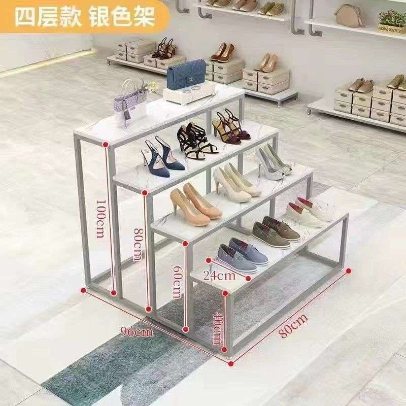 多功能落地式四层室内多肉花架置物架阶梯式花店展示加宽通用款铁