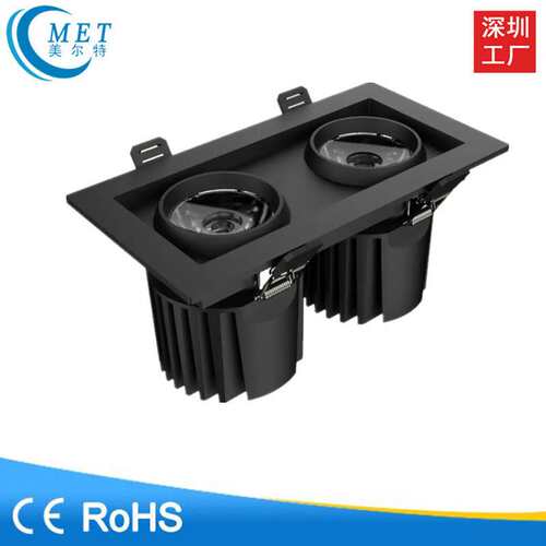 厂家直销 新款双头射灯 展厅双头COB牛眼射灯64W100W 工程射灯