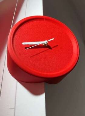 科技装饰纯色墙角简约现代打孔免艺术数字遮孔挂钟静音钟角