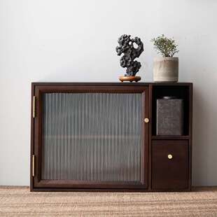 胡桃木茶水柜新中式茶边柜茶具泡茶架客厅家用茶几桌面小茶台