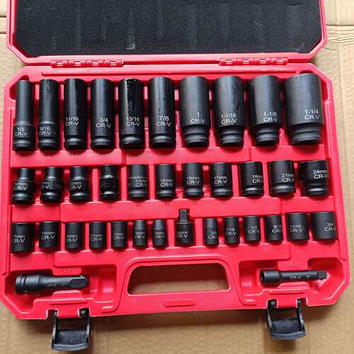 KT3/8系列50pc48件气动套筒全套套装DT长短套筒组风动套筒37PCS