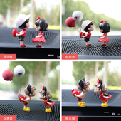 汽车中控台装 饰摆件情侣创意可爱2024网红K车载摆件mini车内装 饰