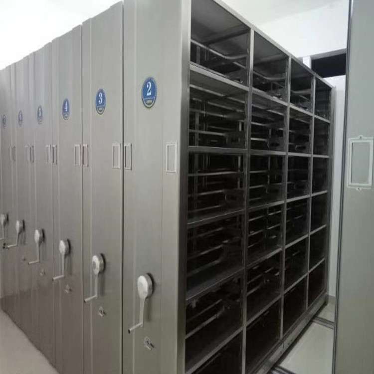 不锈钢档案储物资料密集架 手摇移动文件办公密集架 广州厂家供应