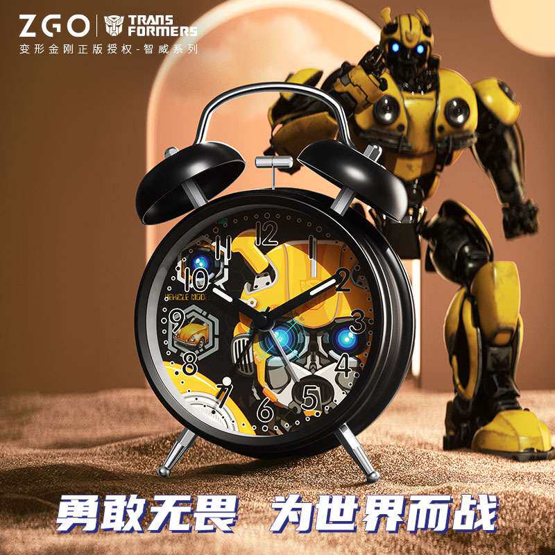 正港ZGOx变形金刚闹钟儿童男孩学生专用起床神器2025新款桌面时钟