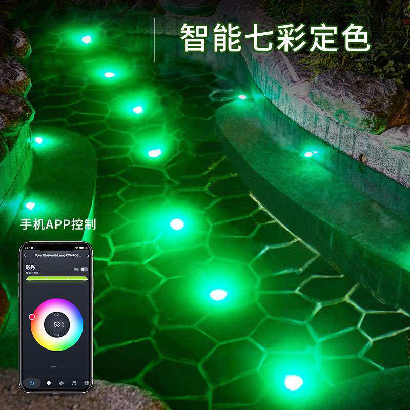 太阳能鱼缸灯户外地埋七彩景观室外射灯鱼池灯水池灯水下灯水底灯