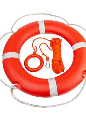 防汛救灾橙色泡沫救生圈船用防汛应急搜救圈2.5kg水域救生圈