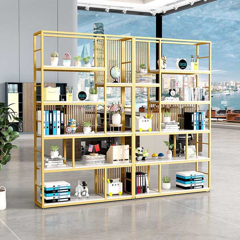 隔断置物架铁艺书架落地式办公室屏风现代简约创意展示架镂空花架