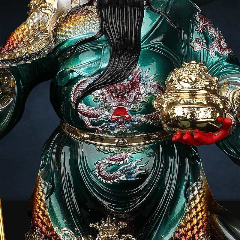 关公神像摆件家用供奉武财神关二爷像树脂店铺站像关帝圣君办公室