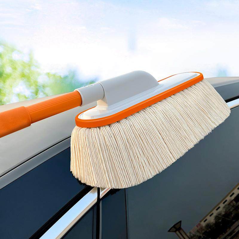 汽车除尘掸子擦车神器扫雪刷子扫车灰尘伸缩油蜡刷车用品工具蜡拖