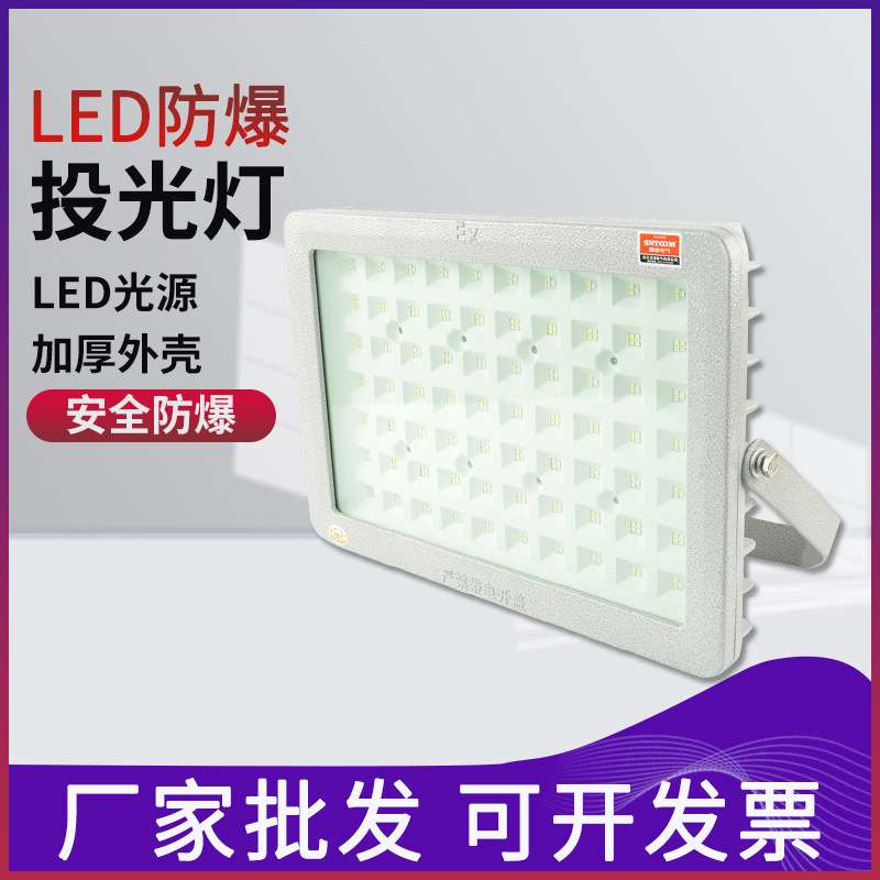 LED防爆投光灯仓库厂房车间工地应急防水防尘隔爆照明灯100W-300W