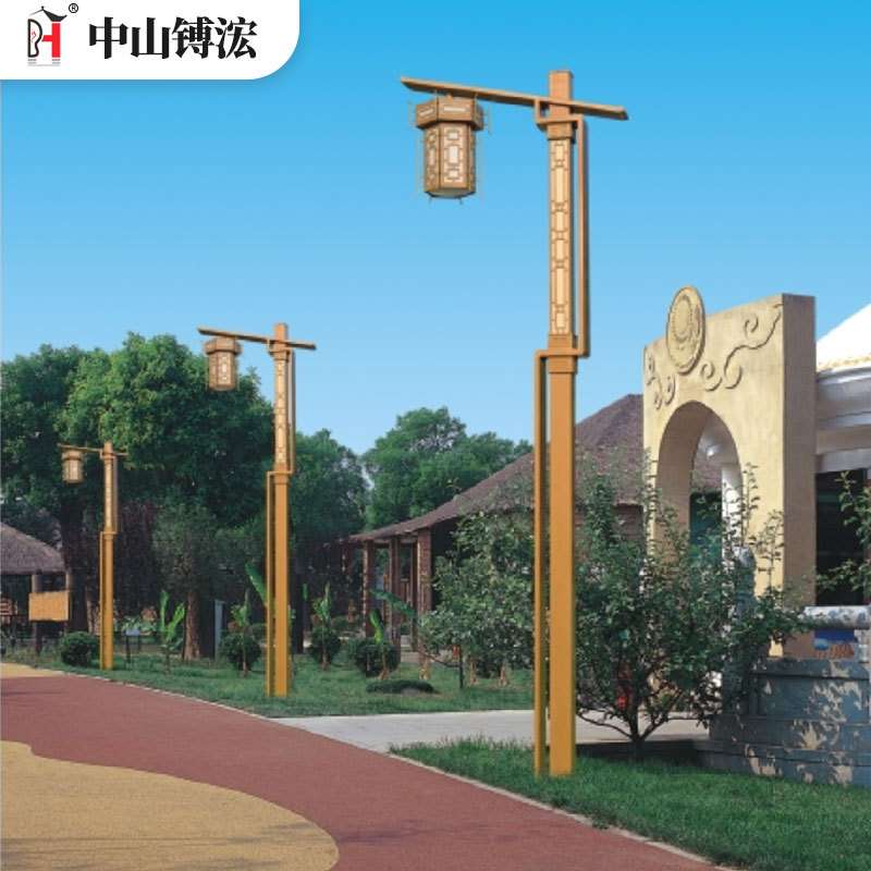 新中式庭院灯别墅园林庭院灯小区拉丝不锈钢led园林景观灯具厂家