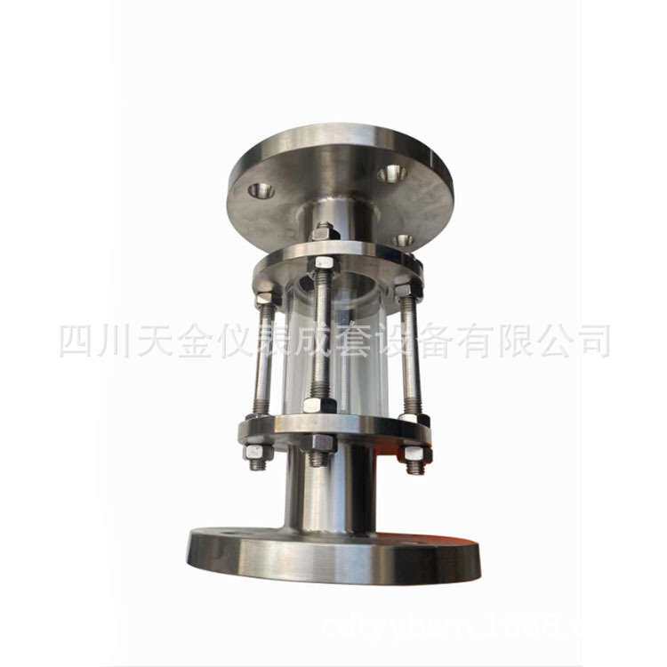 304材质不锈钢视盅水流指示器法兰玻璃试盅管道视镜DN15/25/50/80