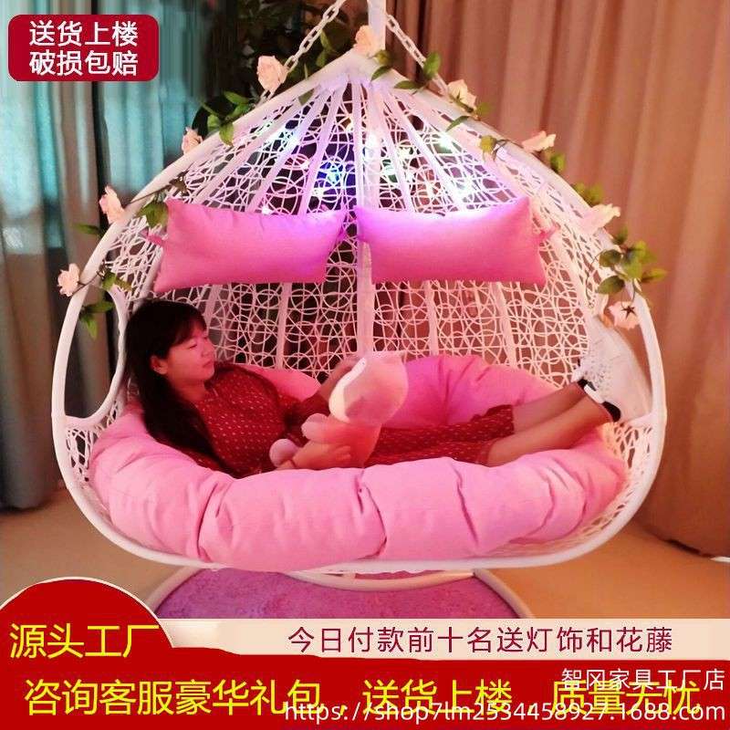 浪漫吊篮藤椅吊椅摇篮吊床阳台秋千摇摇椅室内懒人椅鸟巢户外成人