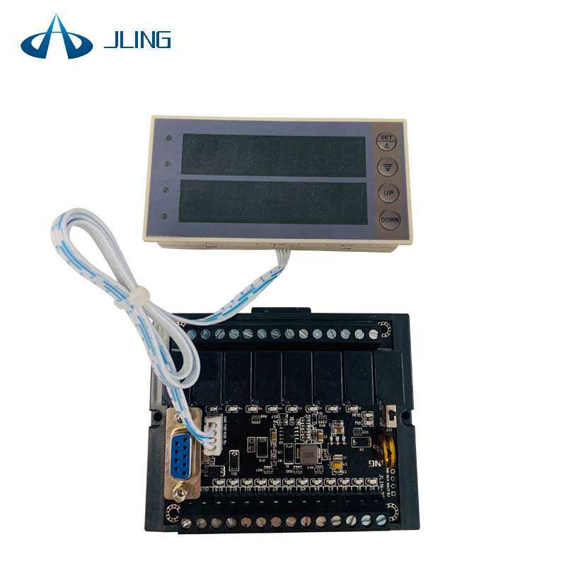 JLING厂家直销FX1N-20MR带模拟量国产plc工控板外壳继电器12入8出