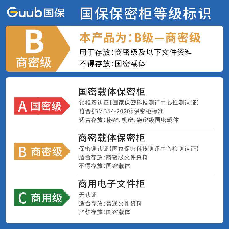 国保(Guub)保密柜E2密码锁办公电子文件柜资料柜加厚全钢通体保