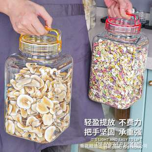 PC新注艺提手拧盖子小青柑陈皮普洱茶干货透明食品储存密封罐盒