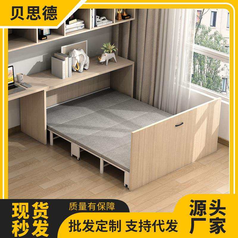 热推家用书桌电脑桌柜一体式隐藏午休折叠床入柜式折叠隐形床