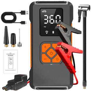 汽车应急启动电源大容量可充气泵智能防反接搭电宝车载应急电源