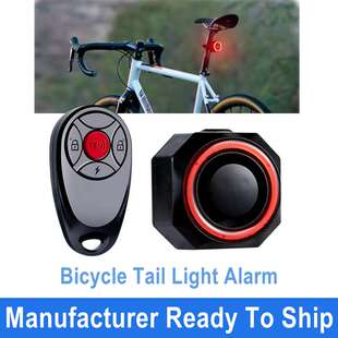 Bicycle Alarm LED Rear Lamp Rechargeable Waterproof Alarm