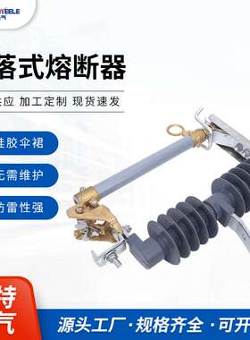 高压跌落式熔断器HRW12-15/200A户外型结构合理柱上跌落式熔断器