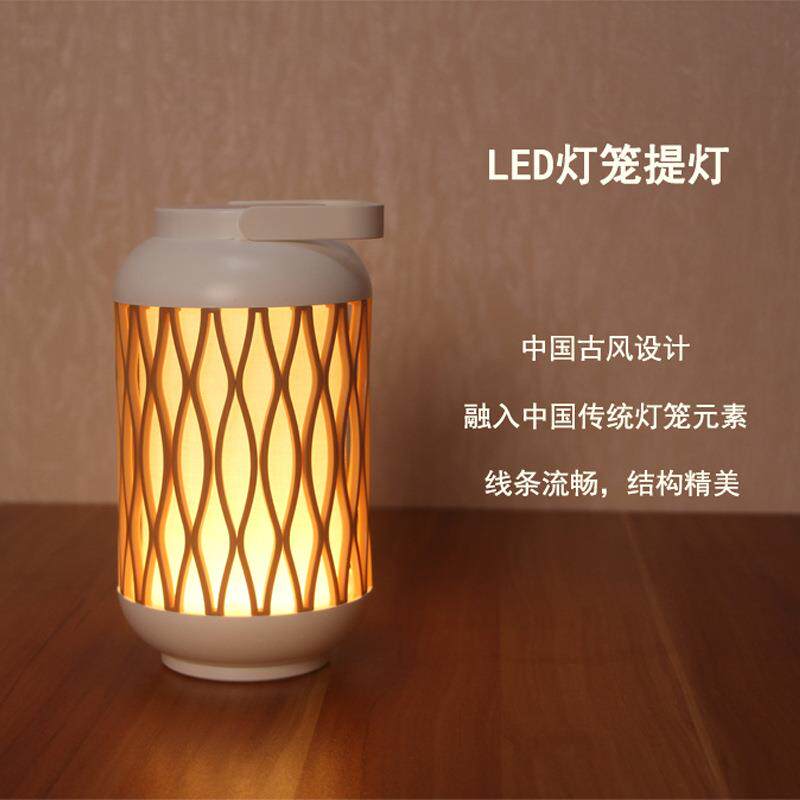 新款创意中国古风灯笼提灯 LED小夜灯内置锂电便携灯宝妈起夜照明