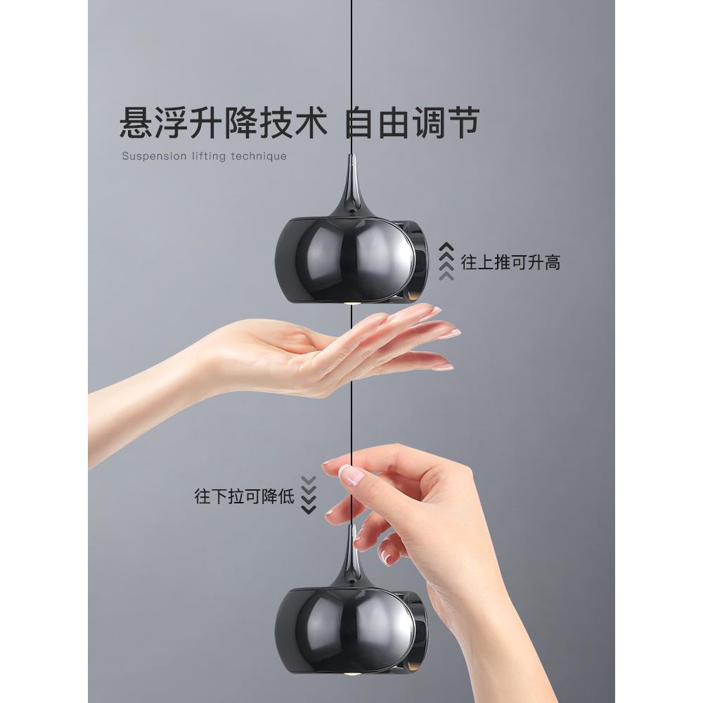 铝材床头吊灯北欧轻奢现代简约可升降伸缩吊灯房间卧室床头吊线灯